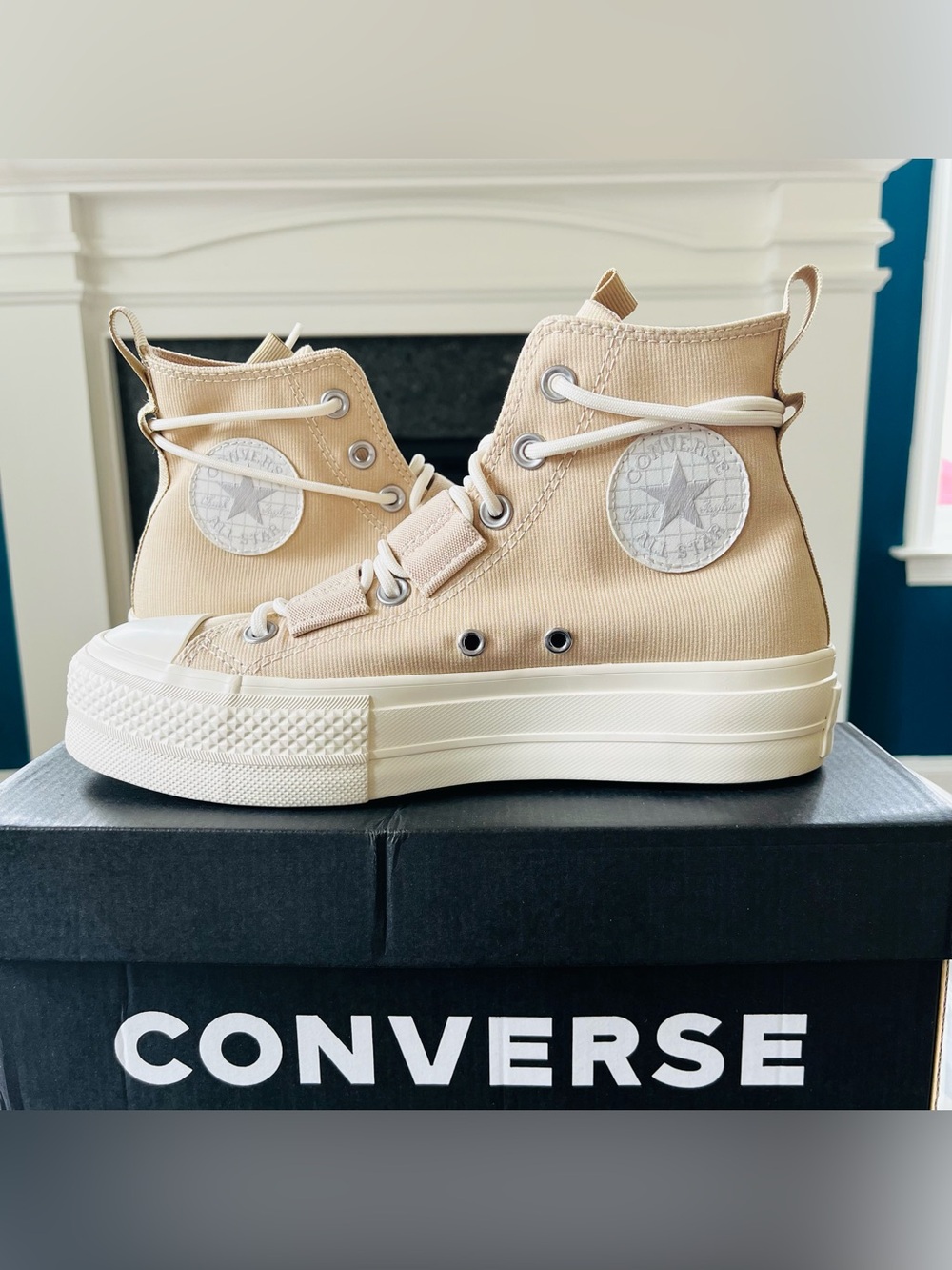 Sz 6.5 Converse Chuck Taylor All Star Lift High Platform Nutty Granola Women's